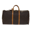 Louis Vuitton Keepall Bag Monogram Canvas Brown Canvas Travel Bag Bag (Pre-Owned)