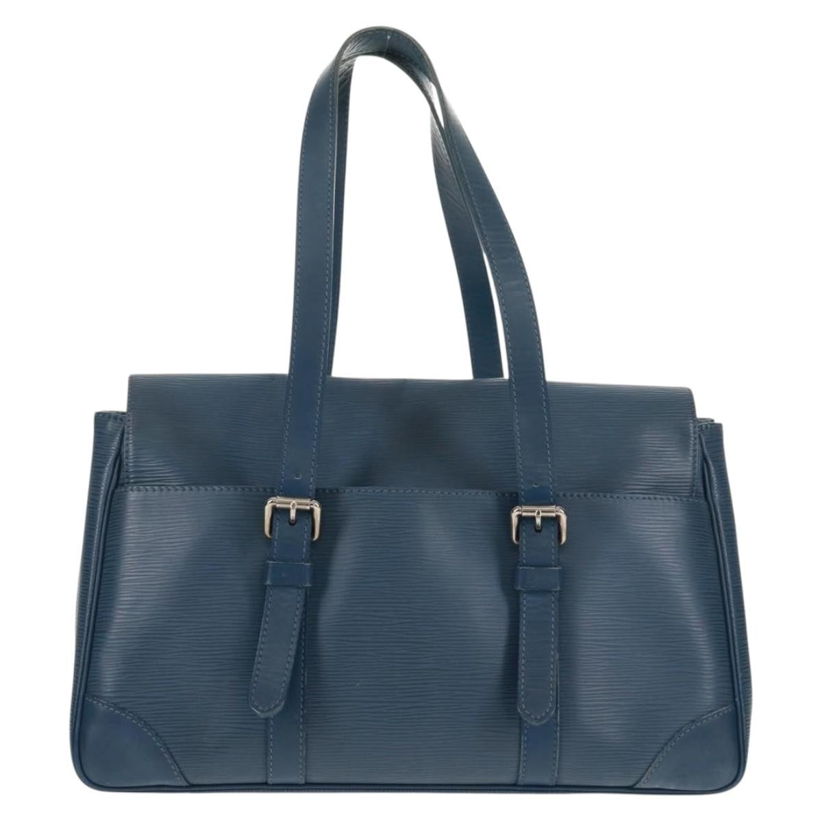 Louis Vuitton Segur Handbag Epi Leather Blue Leather Shoulder Bag Bag (Pre-Owned)