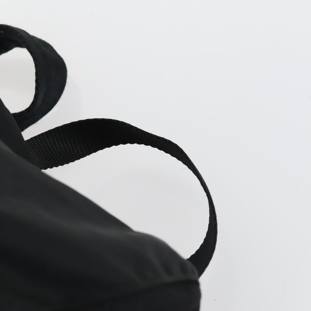 Prada Vela Double Front Pocket Backpack Tessuto With Saffiano Leather Black Nylon Backpack Bag (Pre-Owned)