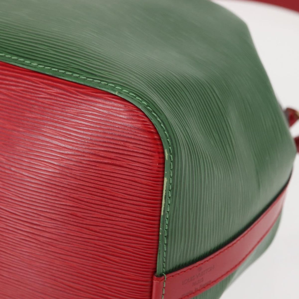Louis Vuitton Bicolor Petit Noe Handbag Epi Leather Green Leather Shoulder Bag Bag (Pre-Owned)