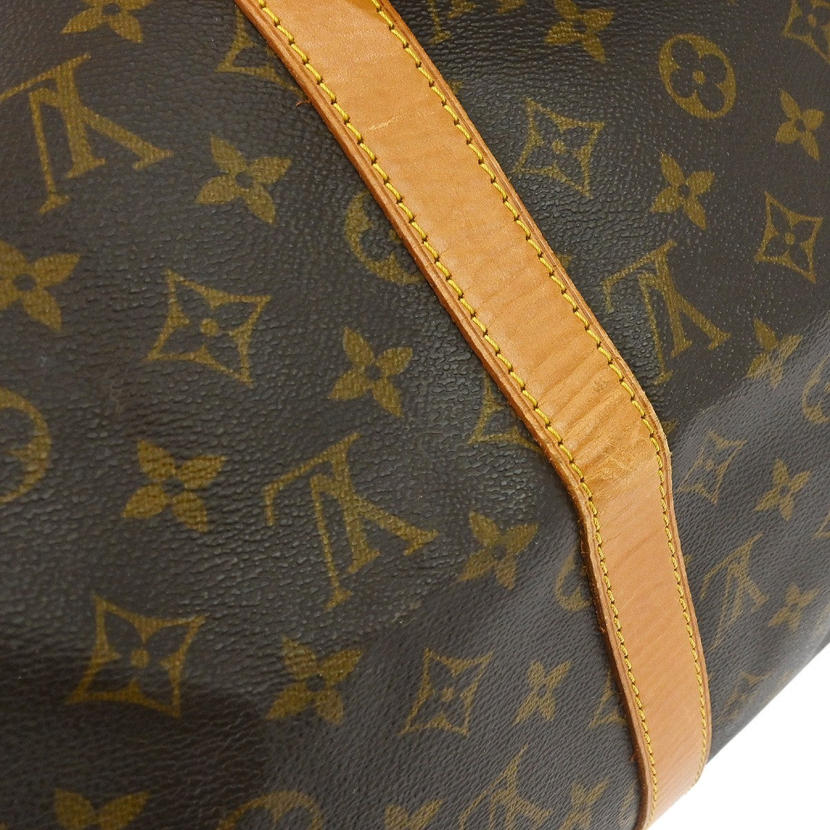Louis Vuitton Keepall Bag Monogram Canvas Brown Canvas Travel Bag Bag (Pre-Owned)