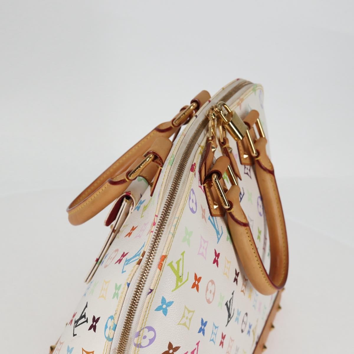 Louis Vuitton Alma Handbag Monogram Multicolor White Canvas Bag (Pre-Owned)