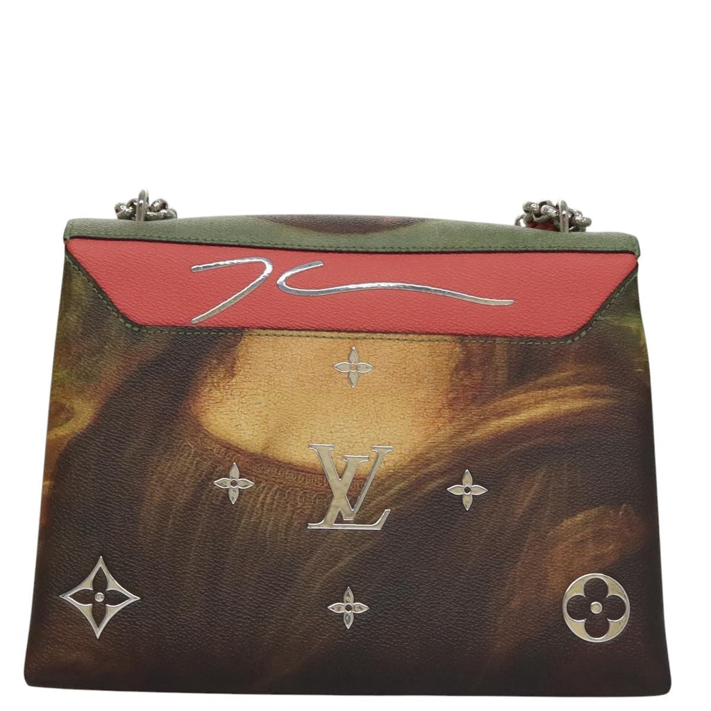 Louis Vuitton Chain Shoulder Bag Limited Edition Jeff Koons Da Vinci Print Canvas Multicolour Canvas Shoulder Bag Bag (Pre-Owned)