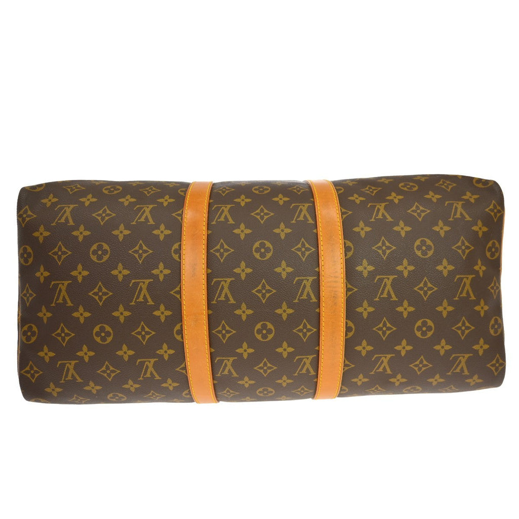 Louis Vuitton Keepall Bag Monogram Canvas Brown Canvas Travel Bag Bag (Pre-Owned)