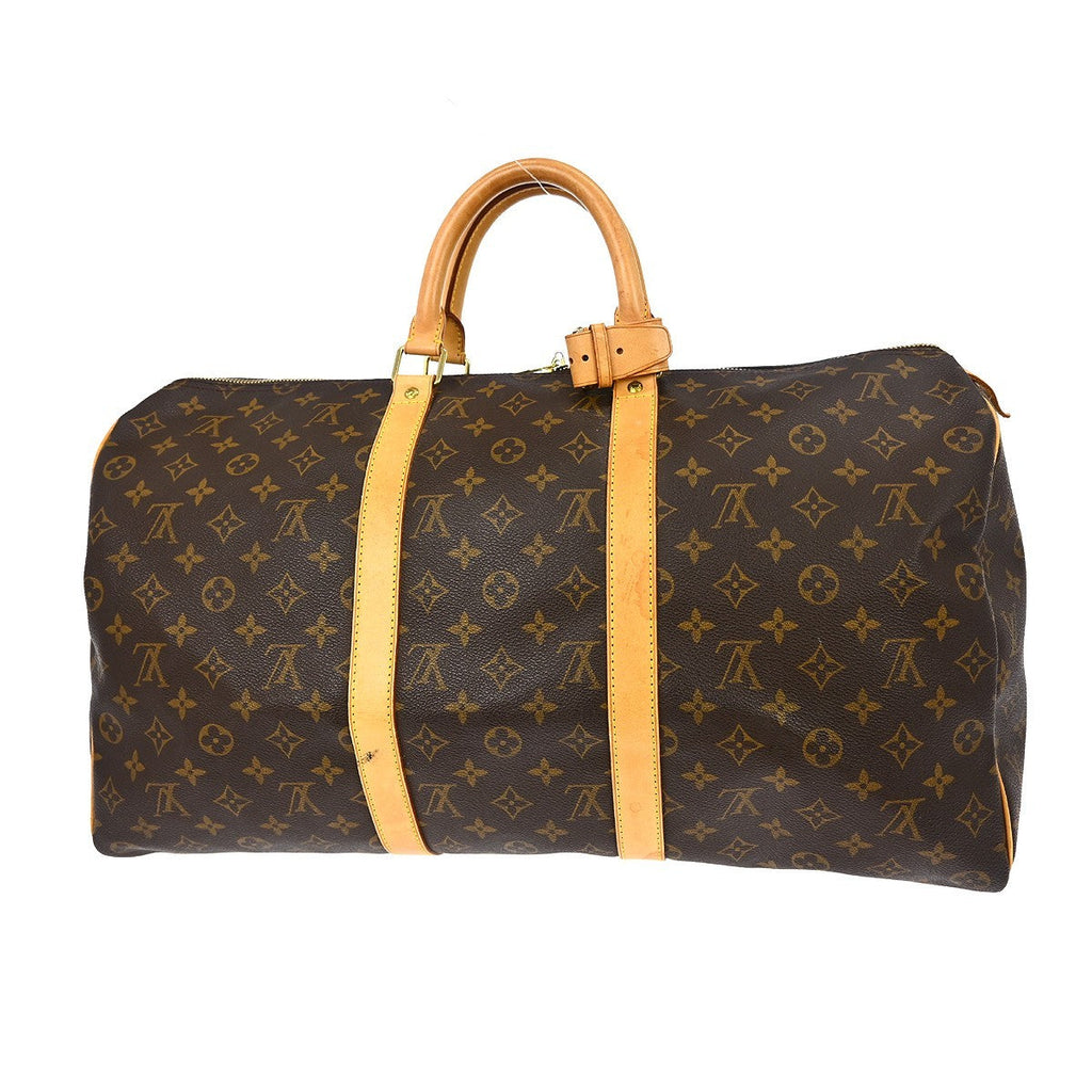 Louis Vuitton Keepall Bag Monogram Canvas Brown Canvas Travel Bag Bag (Pre-Owned)