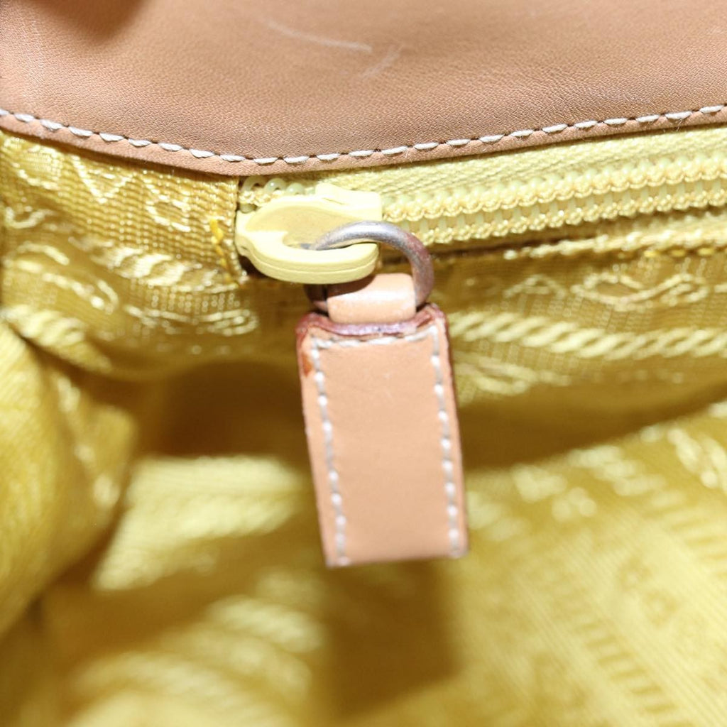 Prada Vintage Shoulder Bag Tessuto Yellow Nylon Shoulder Bag Bag (Pre-Owned)