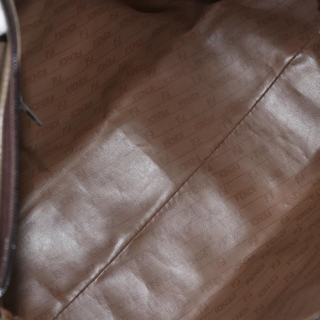Fendi Zucchino Canvas Brown Canvas Handbag (Pre-Owned)