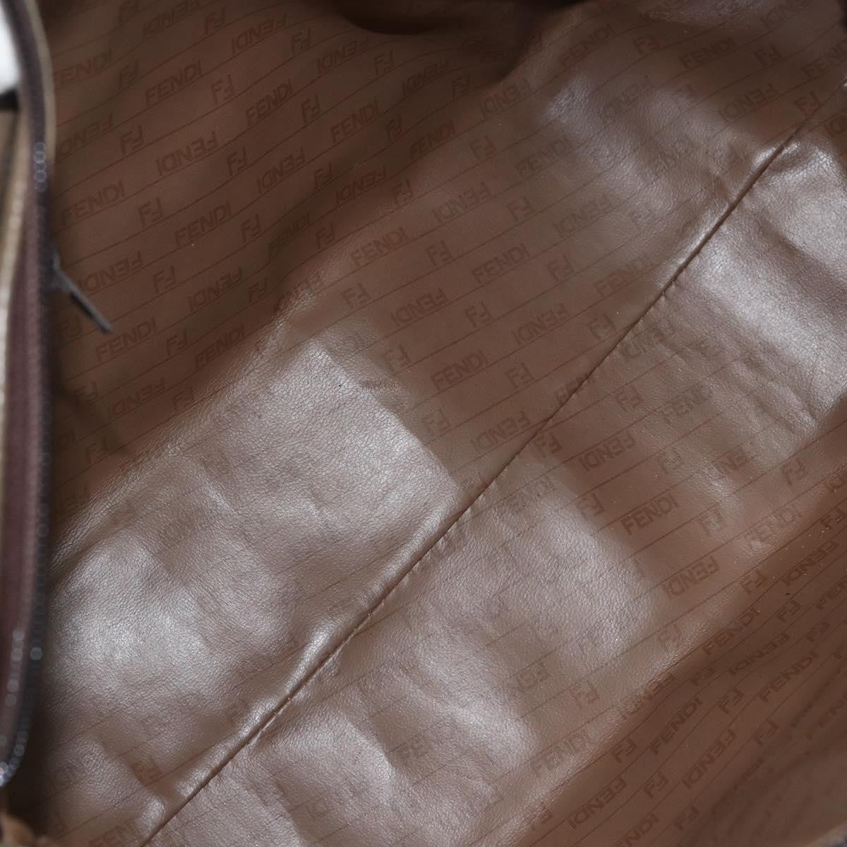 Fendi Zucchino Canvas Brown Canvas Handbag (Pre-Owned)