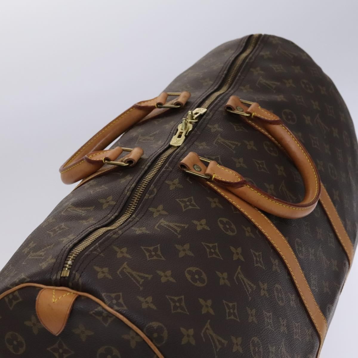 Louis Vuitton Keepall Bag Monogram Canvas Brown Canvas Travel Bag Bag (Pre-Owned)
