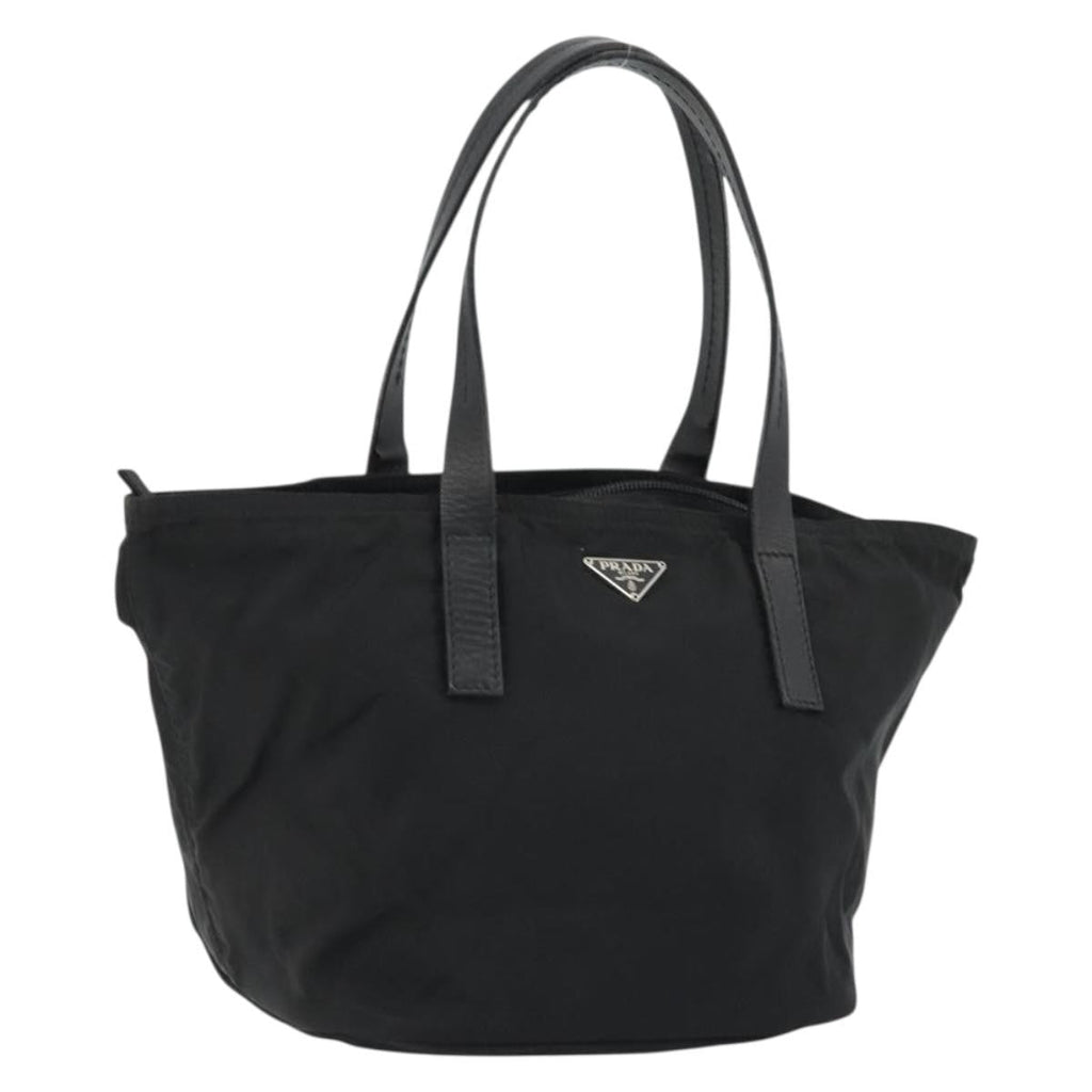 Prada Vintage Handbag Tessuto Black Nylon Handbag (Pre-Owned)