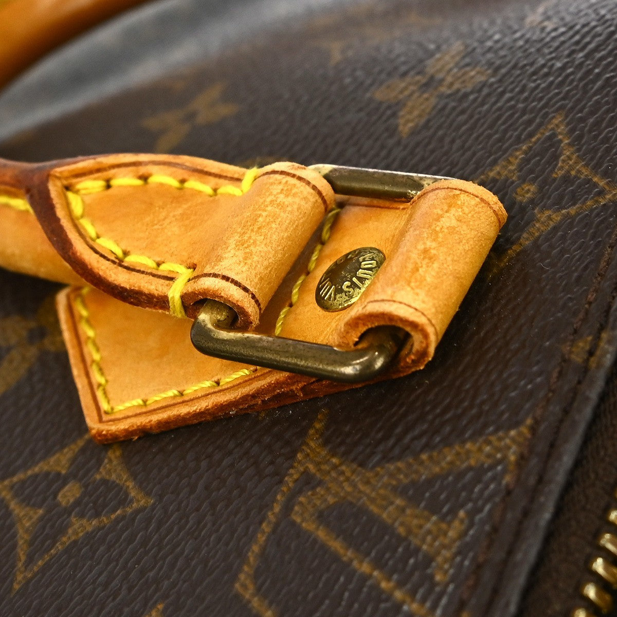 Louis Vuitton Alma Handbag Monogram Canvas Brown Canvas Handbag (Pre-Owned)