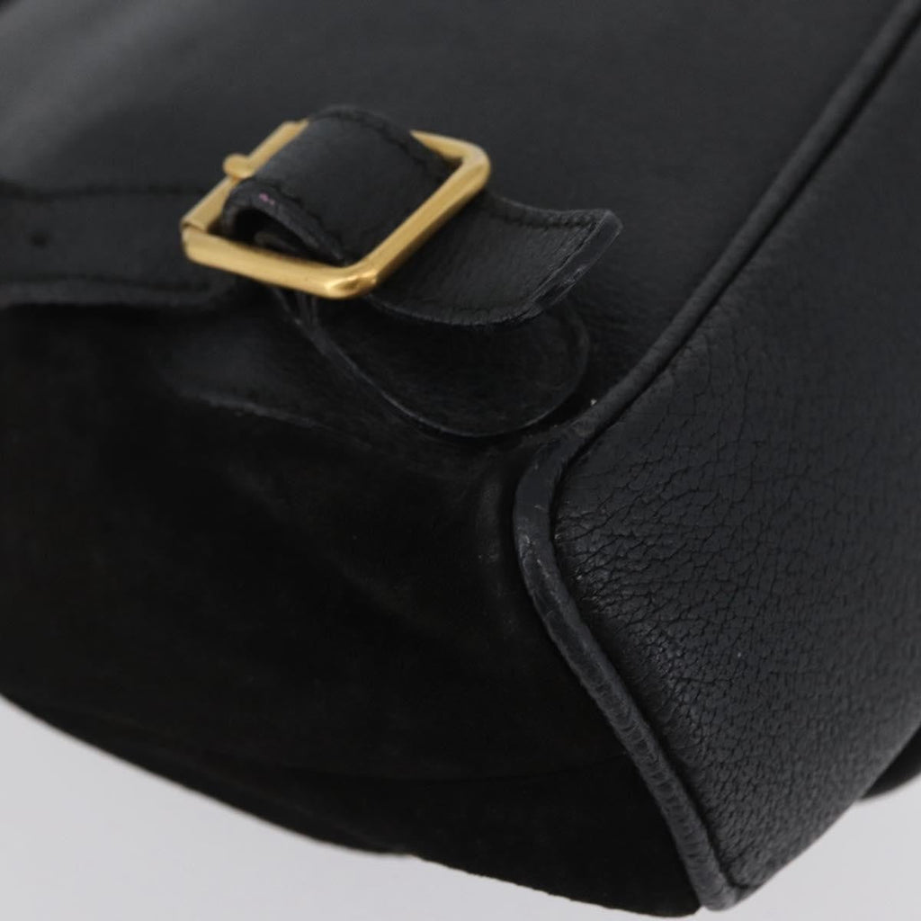 Gucci Gucci Bamboo Backpack Daim Black Suede Backpack Bag (Pre-Owned)