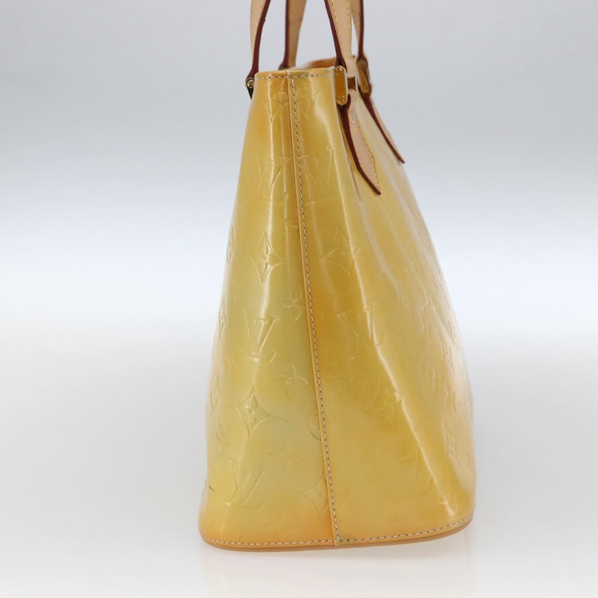 Louis Vuitton Houston Handbag Monogram Vernis Yellow Patent_Leather Tote Bag Bag (Pre-Owned)