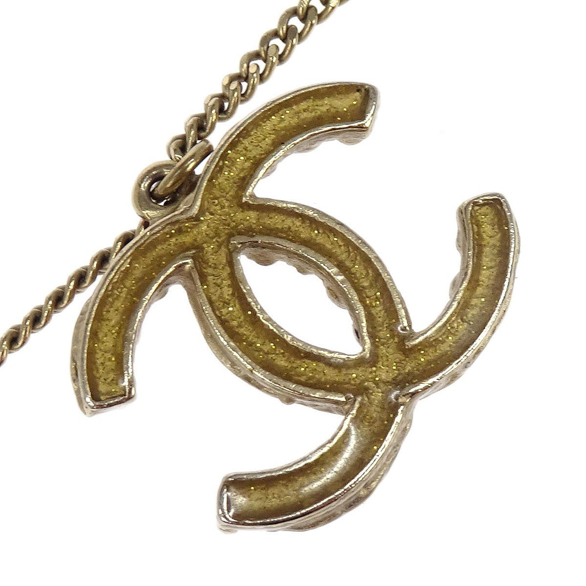 Chanel Cc Necklace Metal Gold Metal Necklace Jewelry (Pre-Owned)