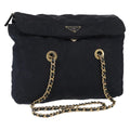 Prada Chain Shoulder Bag Tessuto Navy Nylon Shoulder Bag Bag (Pre-Owned)