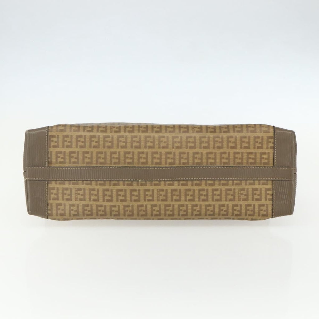 Fendi Zucchino Canvas Brown Canvas Handbag (Pre-Owned)