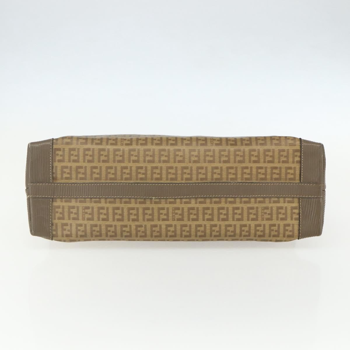 Fendi Zucchino Canvas Brown Canvas Handbag (Pre-Owned)
