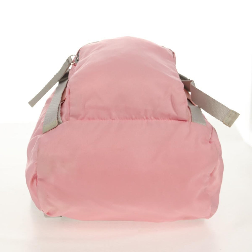 Prada Double Buckle Backpack Tessuto Pink Nylon Backpack Bag (Pre-Owned)