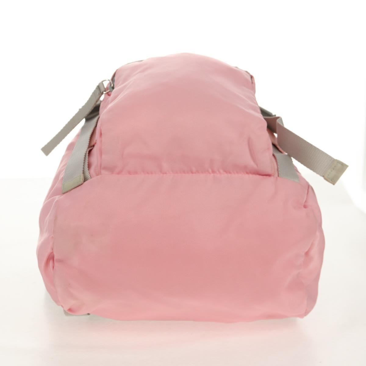 Prada Double Buckle Backpack Tessuto Pink Nylon Backpack Bag (Pre-Owned)
