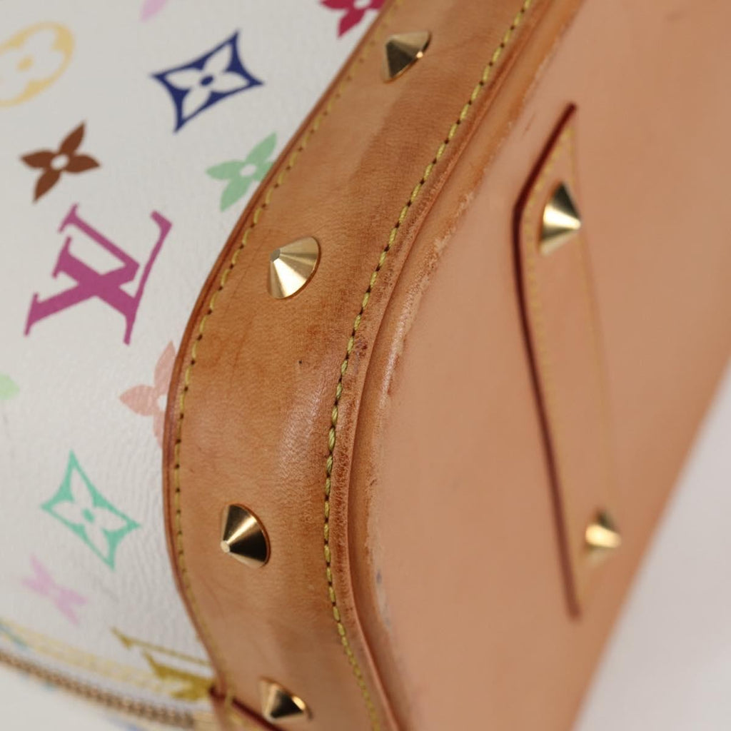 Louis Vuitton Alma Handbag Monogram Multicolor White Canvas Bag (Pre-Owned)