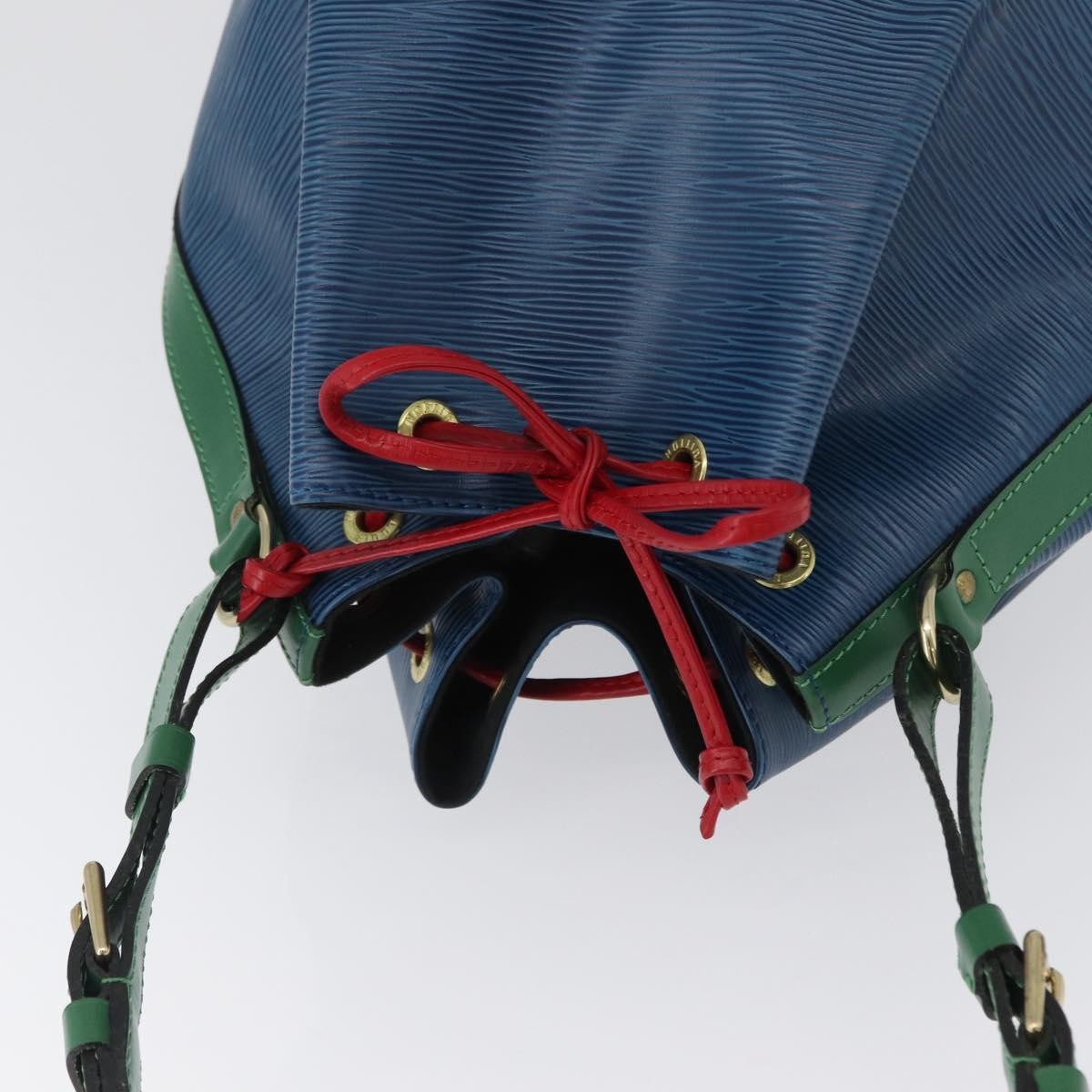 Louis Vuitton Tricolor Noe Handbag Epi Leather Blue Leather Shoulder Bag Bag (Pre-Owned)