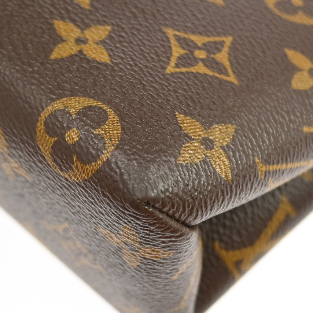 Louis Vuitton Locky Handbag Monogram Canvas With Leather Brown Canvas Handbag (Pre-Owned)