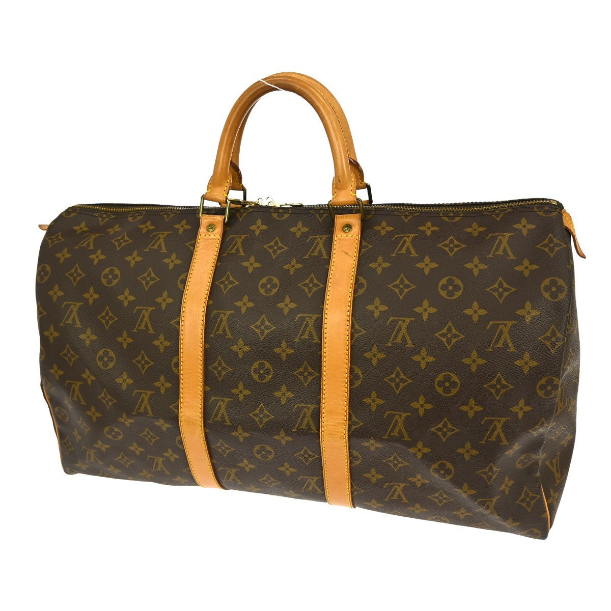 Louis Vuitton Keepall Bag Monogram Canvas Brown Canvas Travel Bag Bag (Pre-Owned)