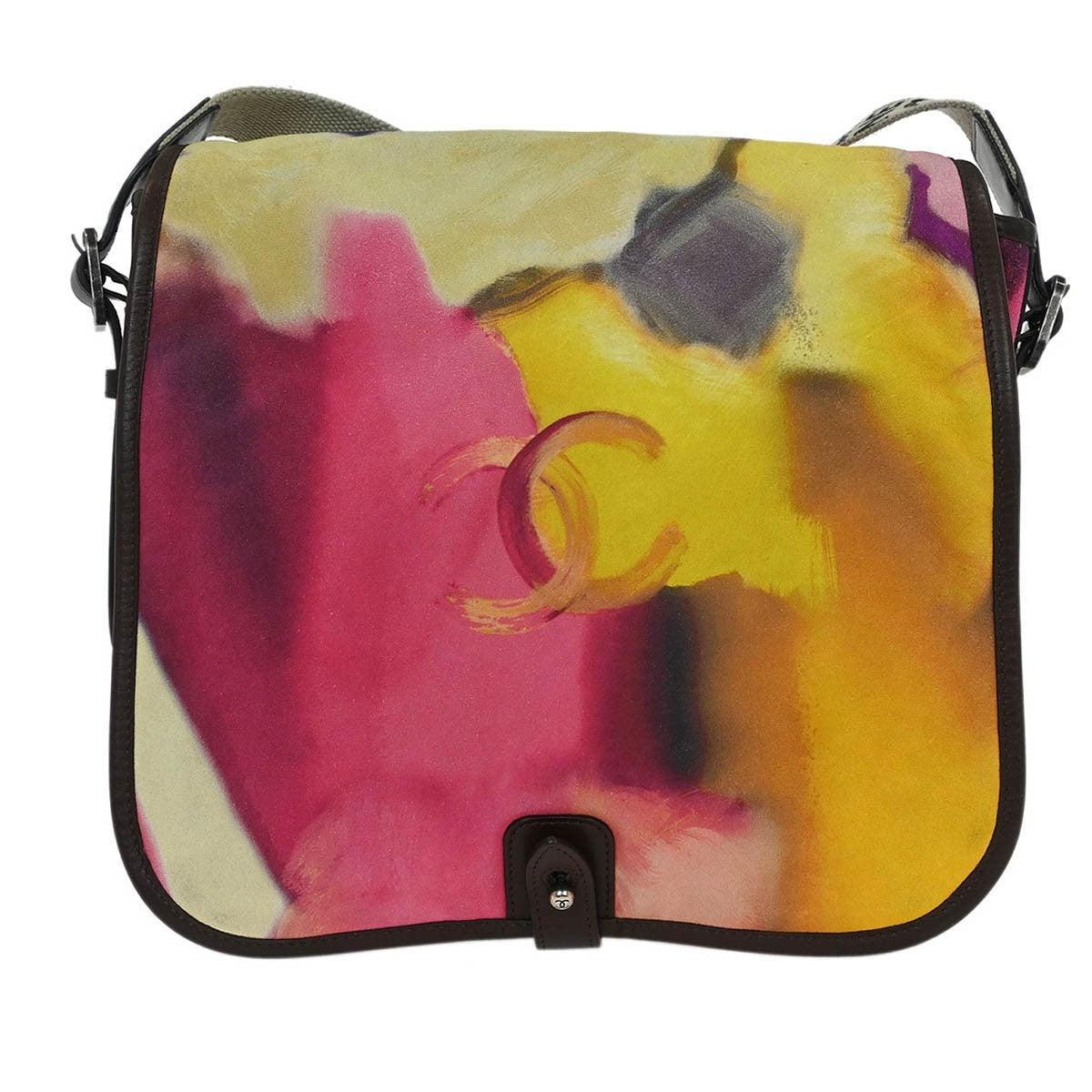 Chanel Flower Power Messenger Bag Multicolor Printed Nubuck Multicolour Suede Shoulder Bag Bag (Pre-Owned)