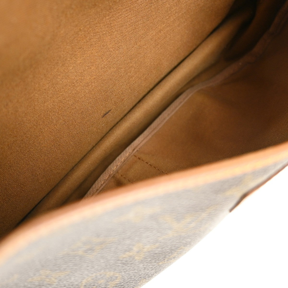 Louis Vuitton Saumur Handbag Monogram Canvas Brown Canvas Shoulder Bag Bag (Pre-Owned)