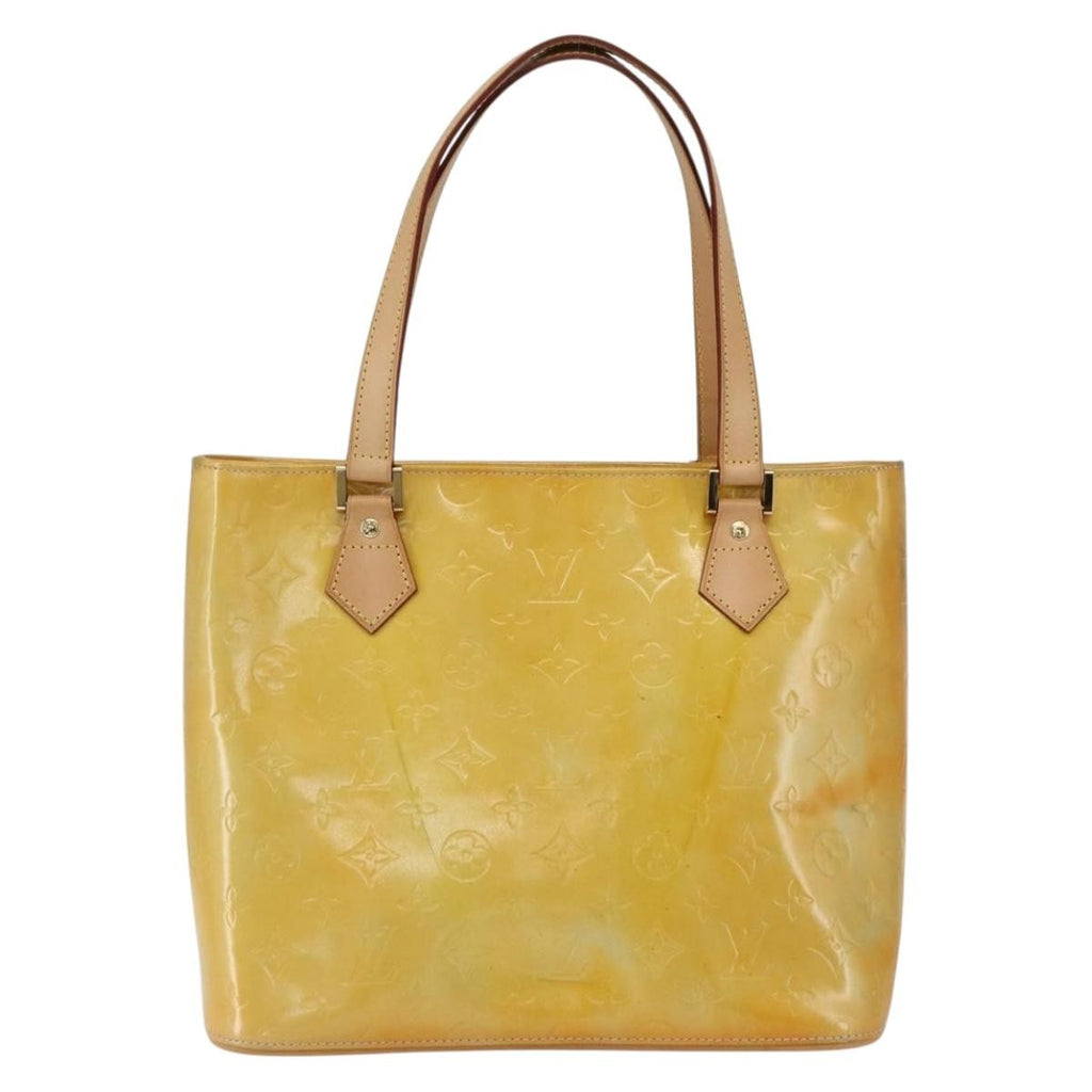 Louis Vuitton Houston Handbag Monogram Vernis Yellow Patent_Leather Tote Bag Bag (Pre-Owned)