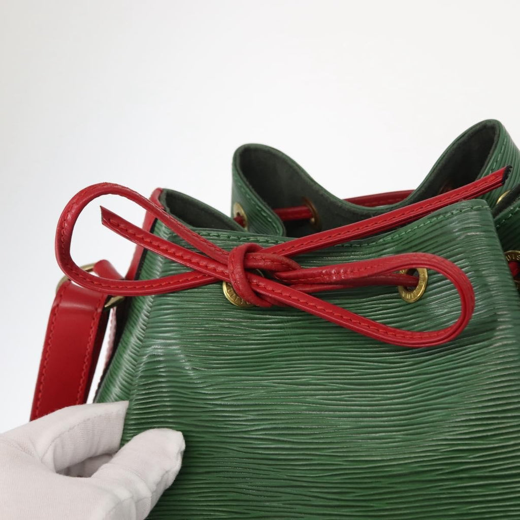 Louis Vuitton Bicolor Petit Noe Handbag Epi Leather Green Leather Shoulder Bag Bag (Pre-Owned)