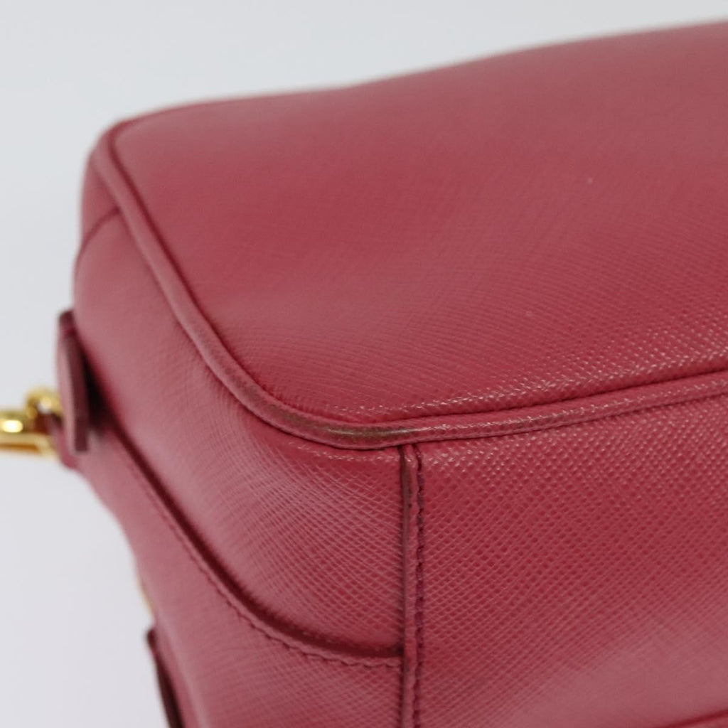 Prada Front Pocket Crossbody Bag Saffiano Leather Pink Leather Shoulder Bag Bag (Pre-Owned)