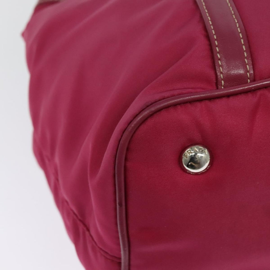 Prada Convertible Belted Hobo Tessuto With Leather Pink Nylon Tote Bag Bag (Pre-Owned)