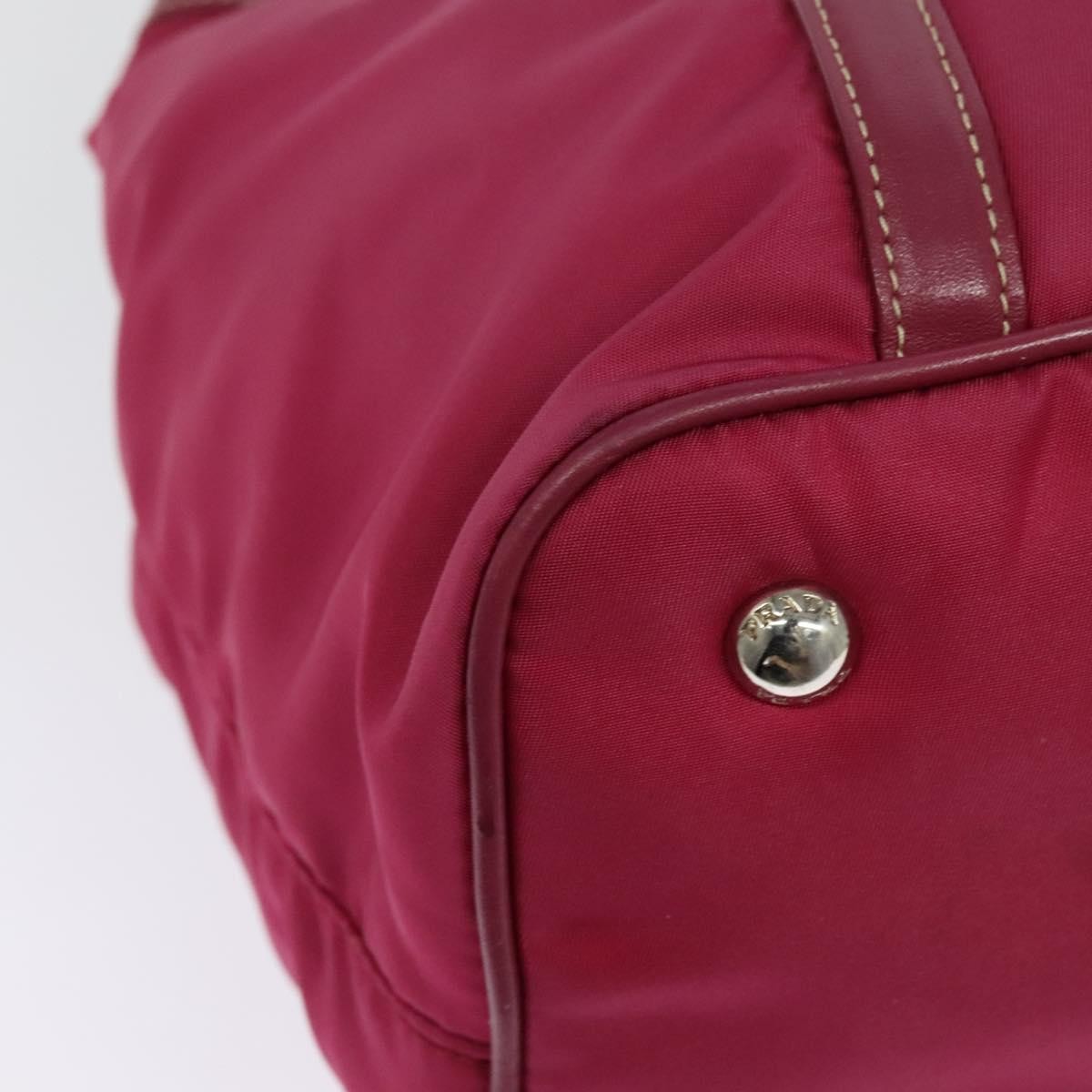 Prada Convertible Belted Hobo Tessuto With Leather Pink Nylon Tote Bag Bag (Pre-Owned)
