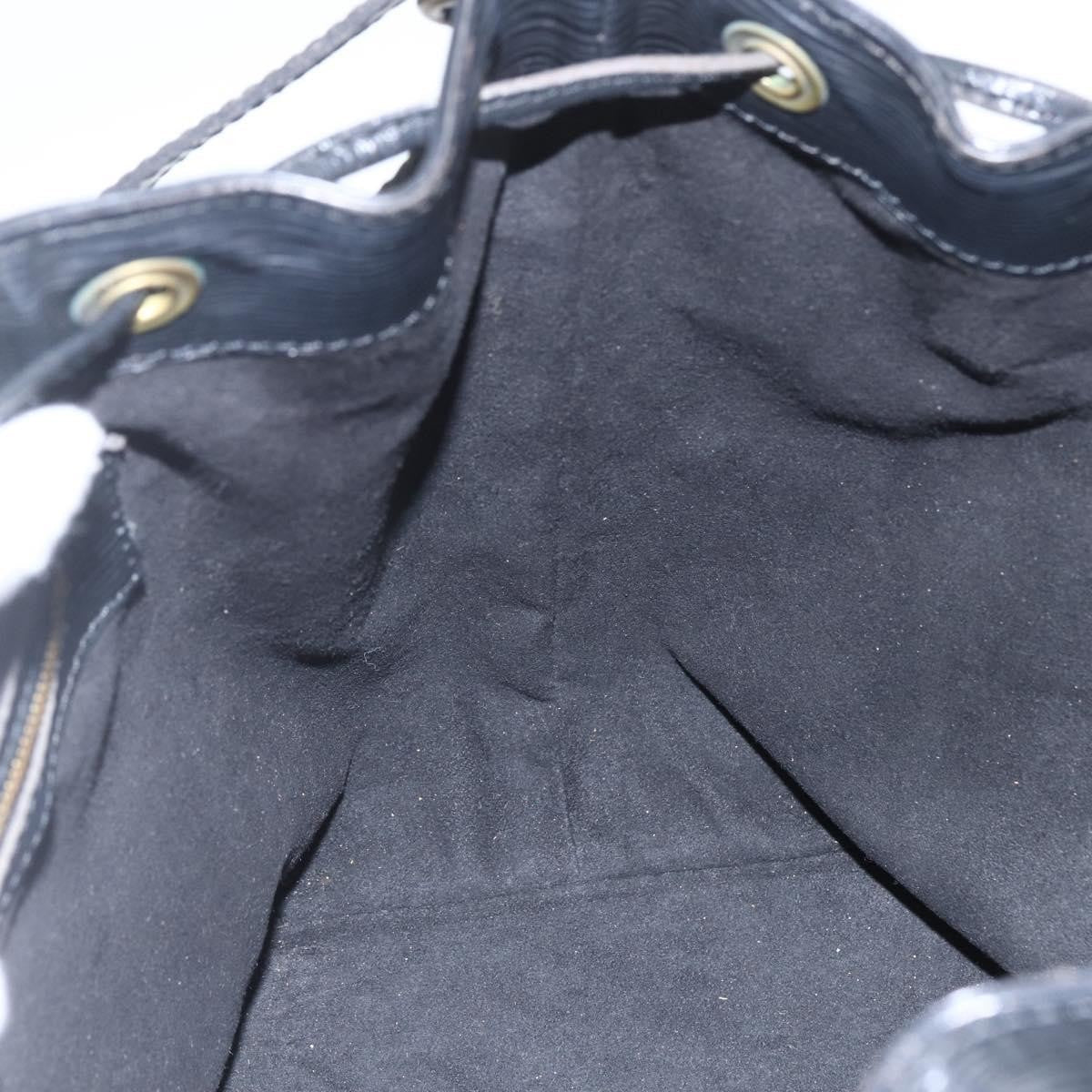 Louis Vuitton Petit Noe Handbag Epi Leather Black Leather Shoulder Bag Bag (Pre-Owned)