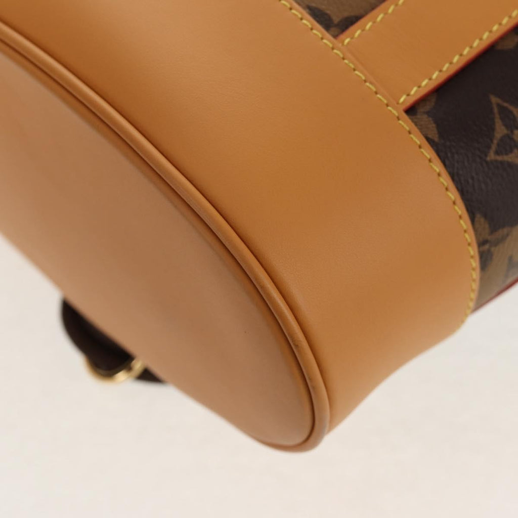 Louis Vuitton Nigo Randonnee Backpack Limited Edition Stripes Monogram Canvas Brown Canvas Shoulder Bag Bag (Pre-Owned)