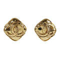 Chanel Vintage Cc Clip-On Earrings Metal Gold Gold_Plated Earrings Jewelry (Pre-Owned)