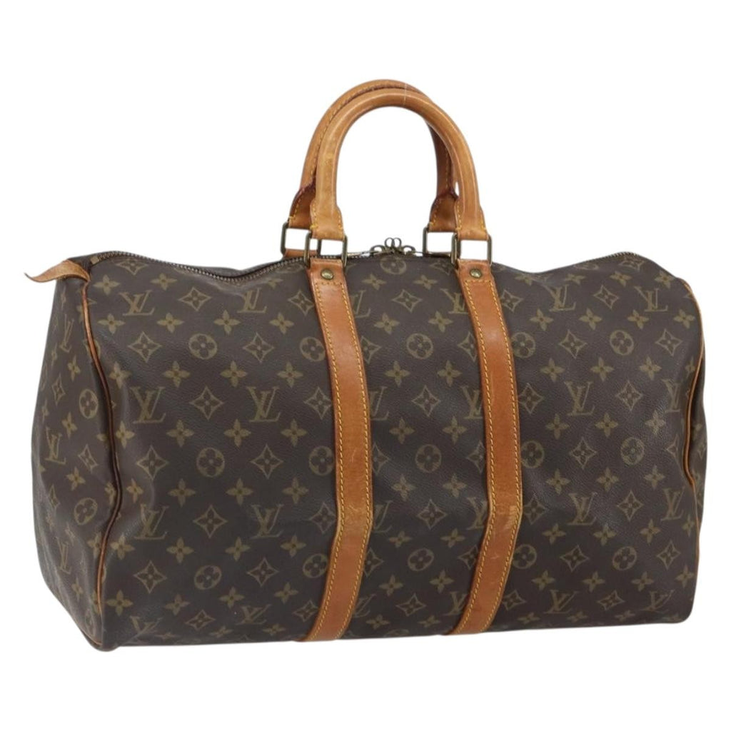 Louis Vuitton Keepall Bag Monogram Canvas Brown Canvas Travel Bag Bag (Pre-Owned)