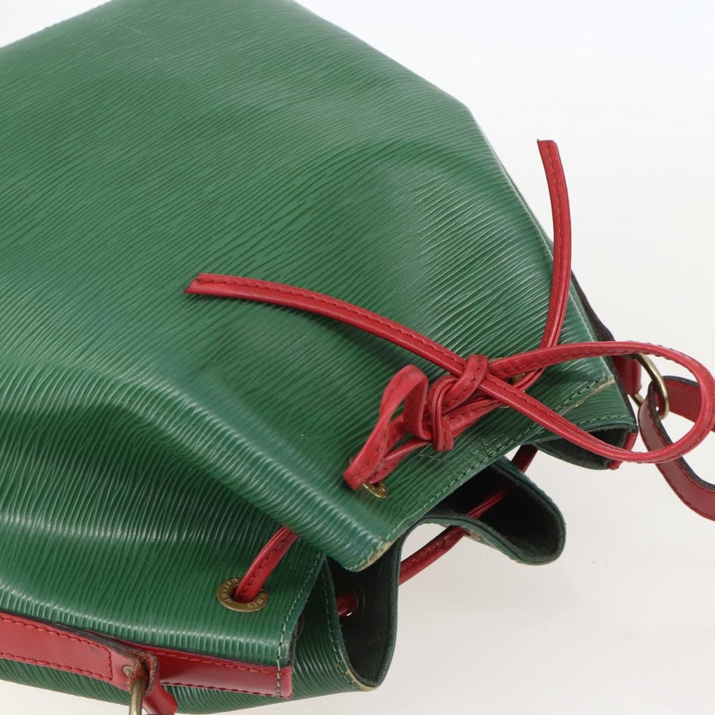 Louis Vuitton Bicolor Petit Noe Handbag Epi Leather Green Leather Shoulder Bag Bag (Pre-Owned)