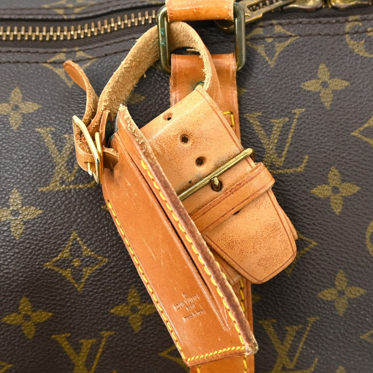Louis Vuitton Keepall Bag Monogram Canvas Brown Canvas Travel Bag Bag (Pre-Owned)