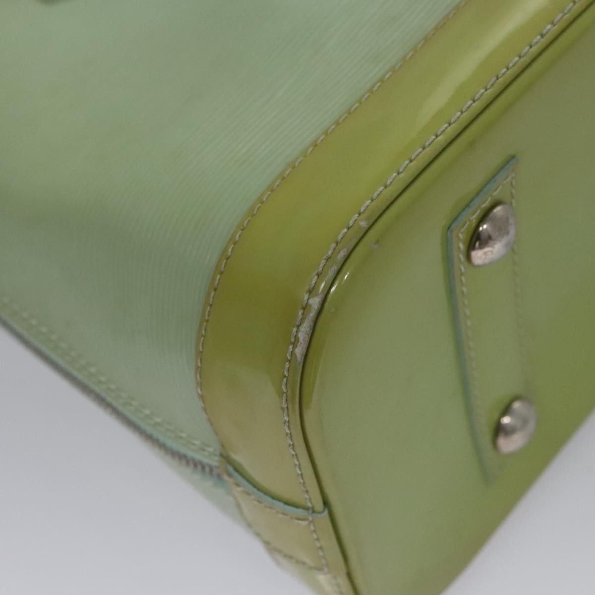 Louis Vuitton Alma Handbag Electric Epi Leather Green Patent_Leather Handbag (Pre-Owned)