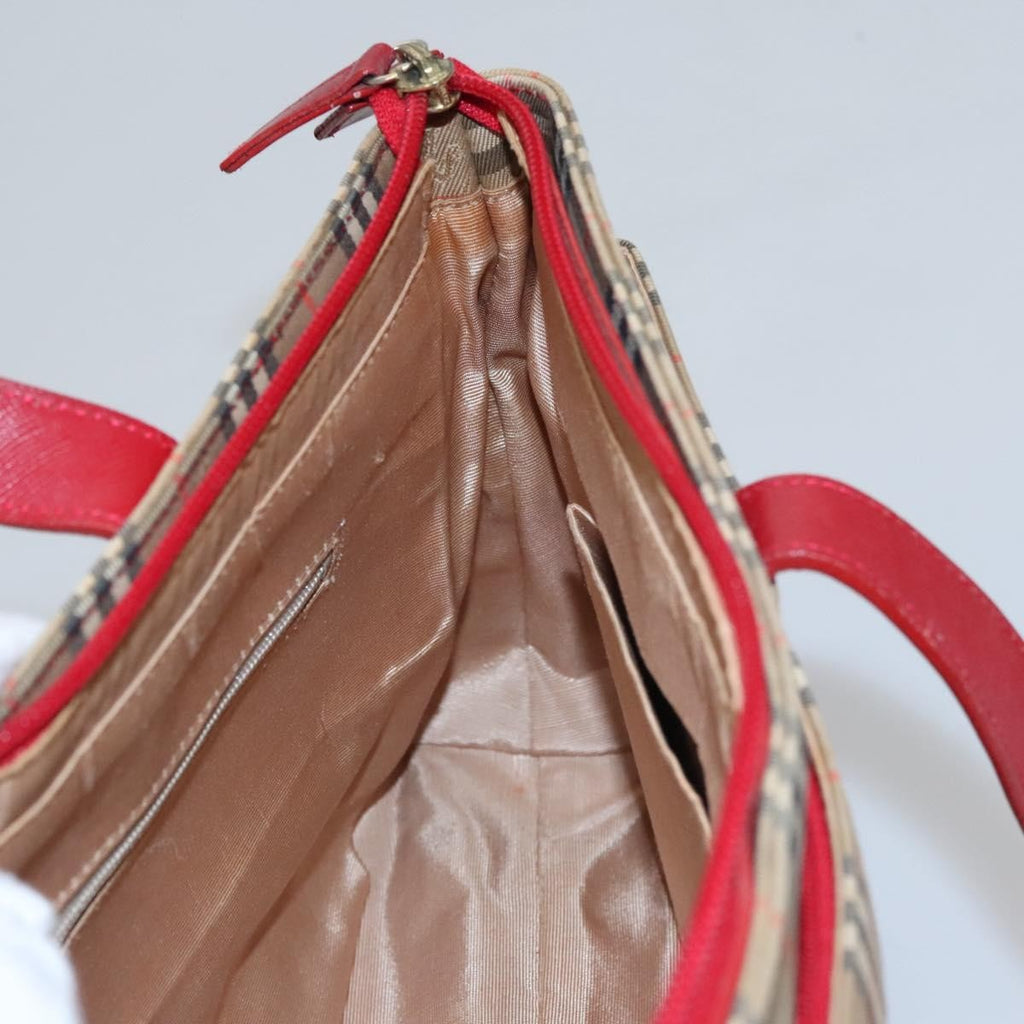 Burberry Nova Check Handbag Nova Check Canvas And Leather Beige Canvas Handbag (Pre-Owned)