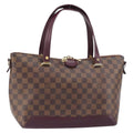 Louis Vuitton Hyde Park Handbag Damier With Leather Brown Canvas Handbag (Pre-Owned)