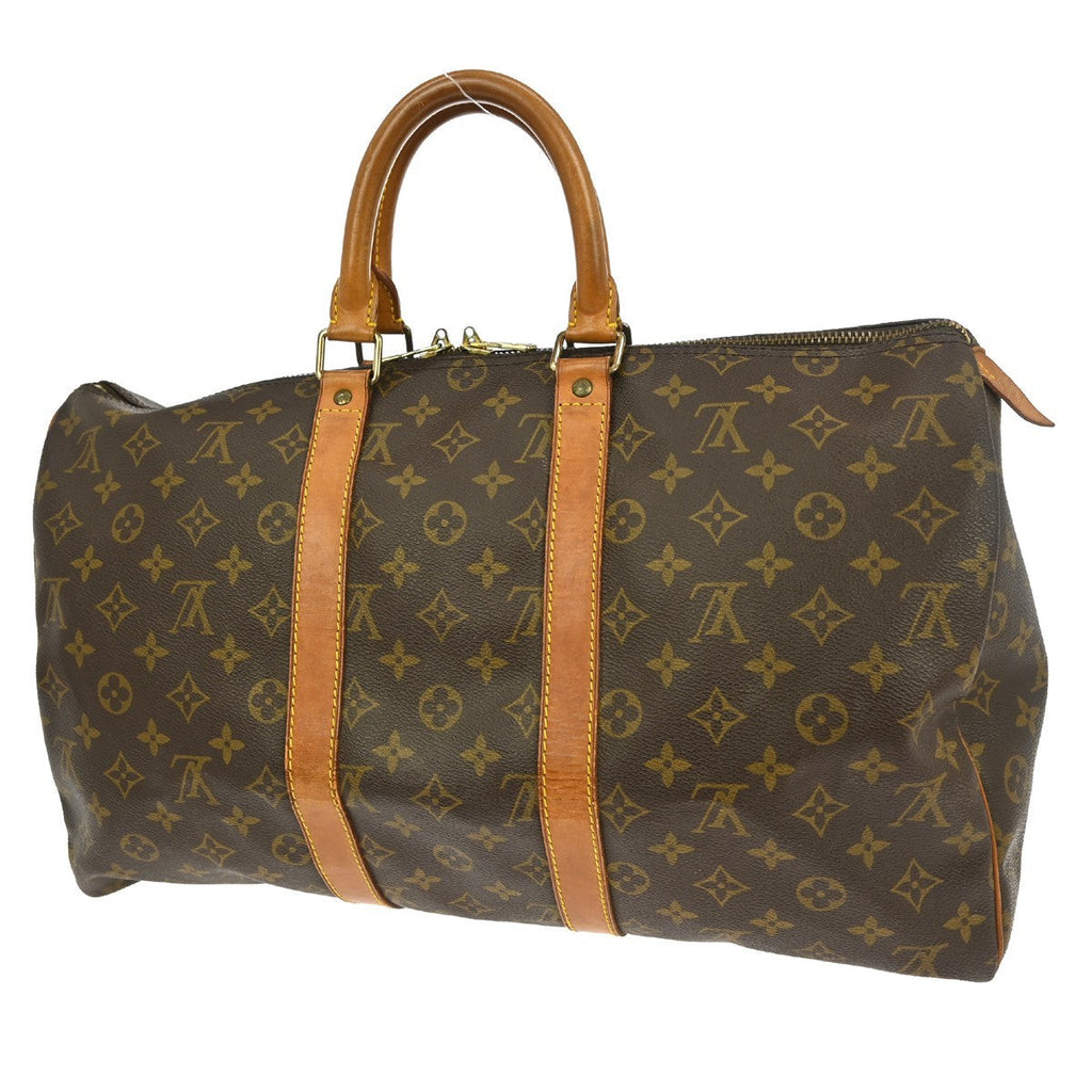 Louis Vuitton Keepall Bag Monogram Canvas Brown Canvas Travel Bag Bag (Pre-Owned)