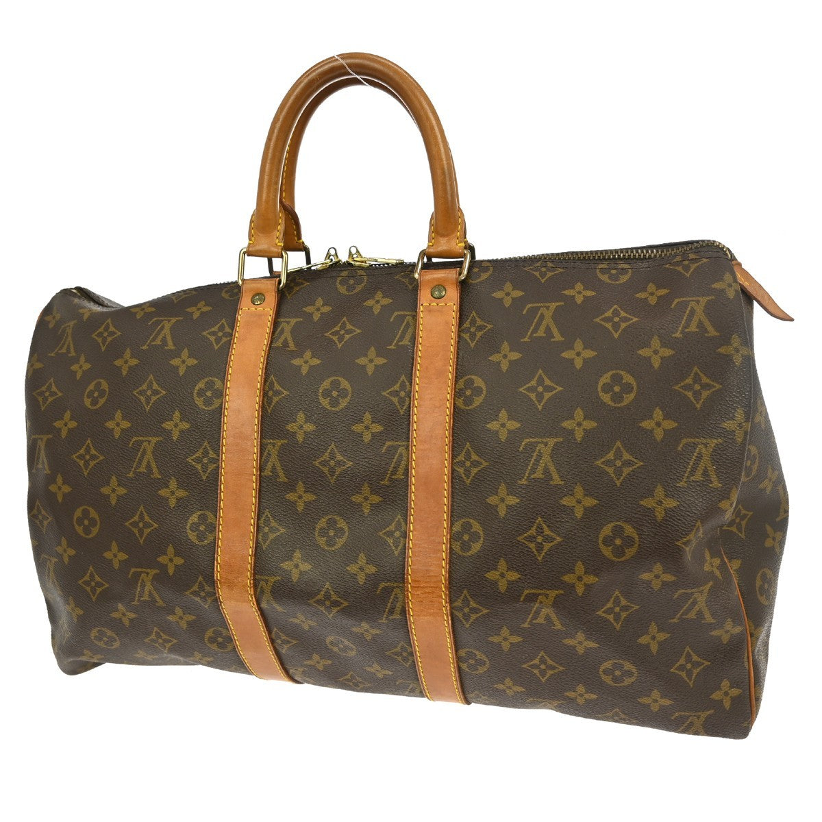 Louis Vuitton Keepall Bag Monogram Canvas Brown Canvas Travel Bag Bag (Pre-Owned)