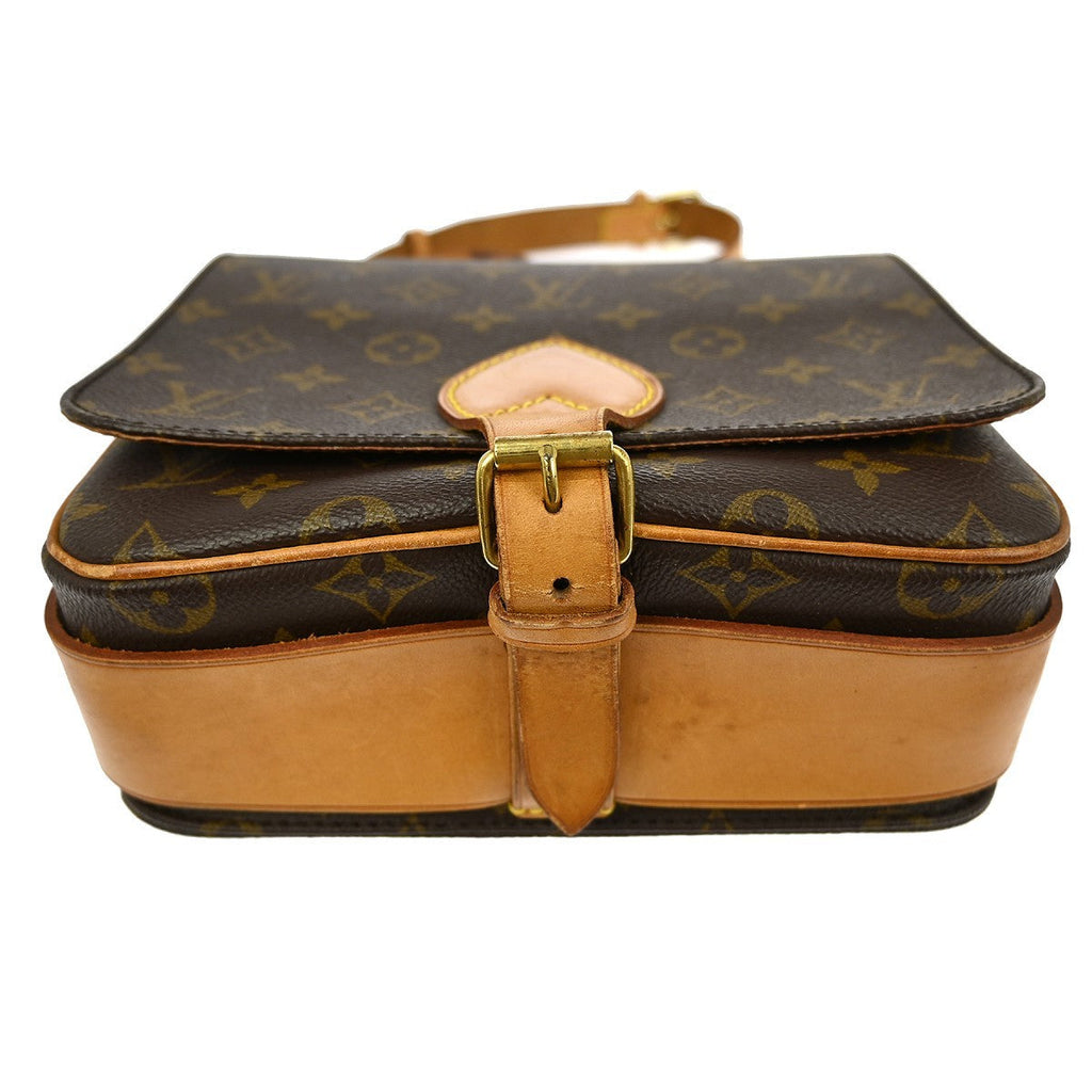 Louis Vuitton Cartouchiere Handbag Monogram Canvas Brown Canvas Shoulder Bag Bag (Pre-Owned)