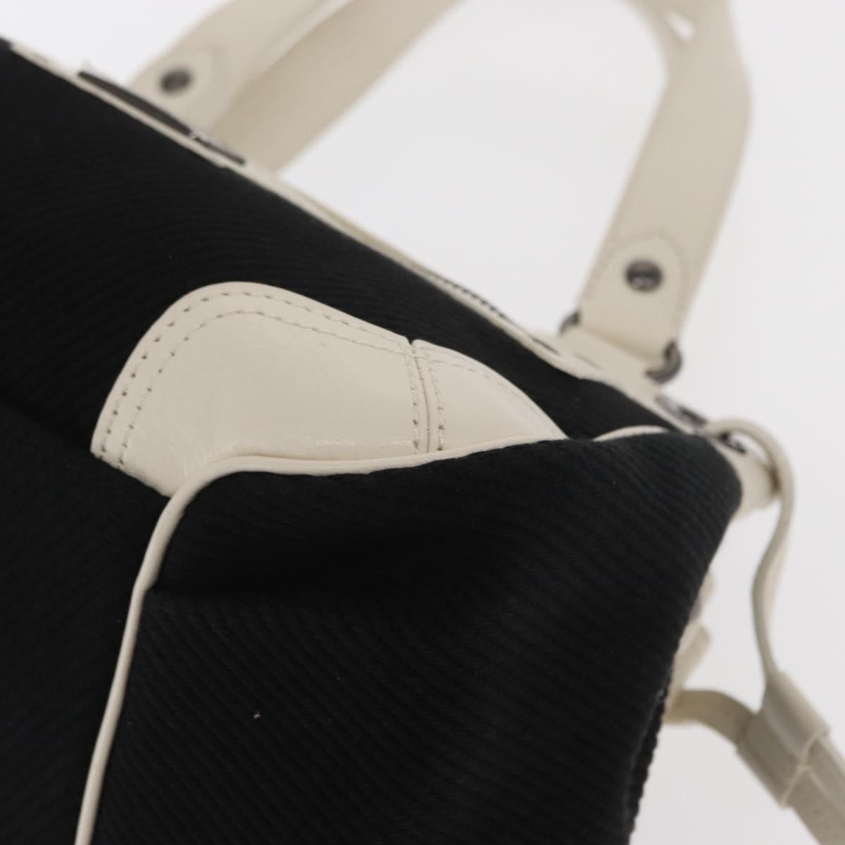 Burberry Vintage Handbag Canvas Black Canvas Handbag (Pre-Owned)