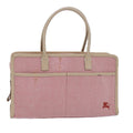 Burberry Blue Label Handbag Canvas Pink Canvas Handbag (Pre-Owned)