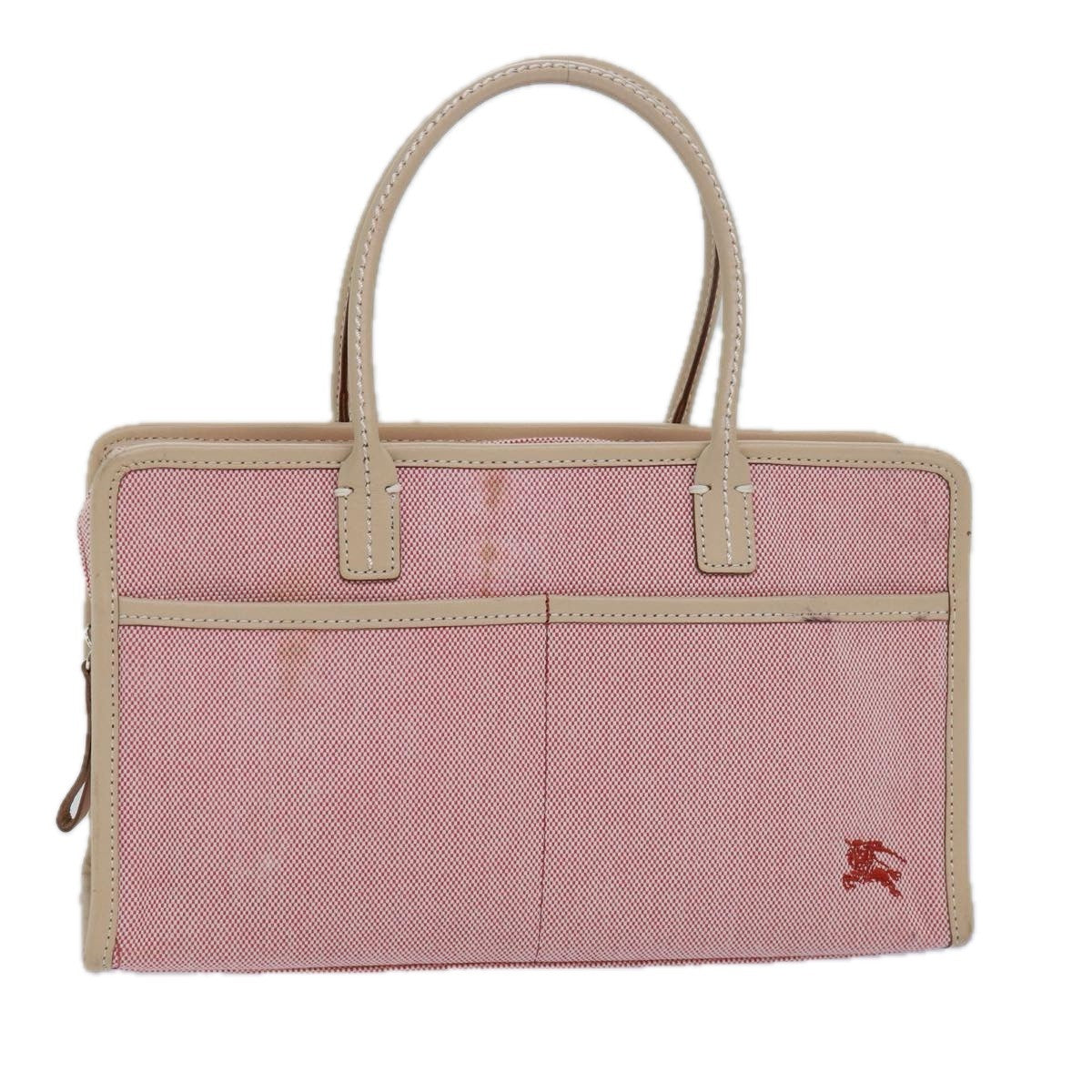 Burberry Blue Label Handbag Canvas Pink Canvas Handbag (Pre-Owned)