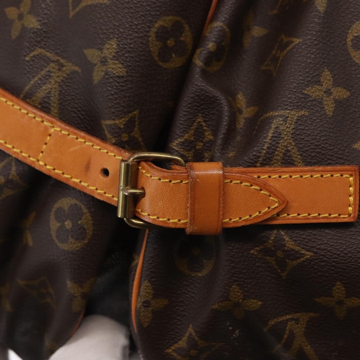 Louis Vuitton Saumur Handbag Monogram Canvas Brown Canvas Shoulder Bag Bag (Pre-Owned)